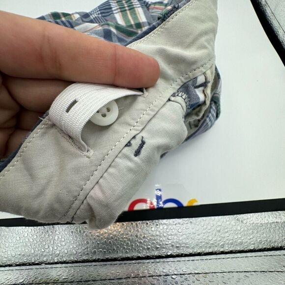 J. Crew Gap Bundle Boys Shorts Size Medium 10 Plaid Denim Gray Blue Gently Used - Picture 7 of 11